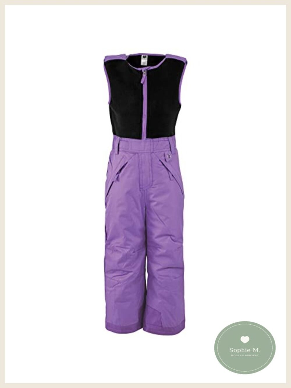 Kids Snow Bib Overalls Wind Resistant Fleece Lined